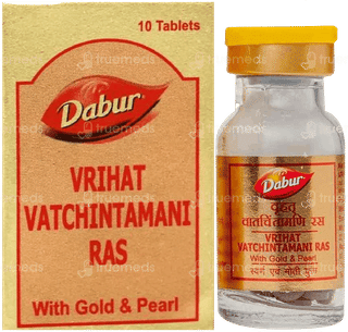 Dabur Vrihat Vatchintamani Ras With Gold & Pearl Tablet 10